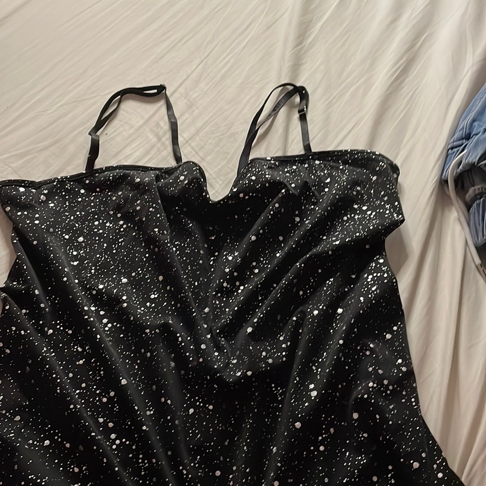 Black Silver Spotted dress